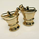 Mortar and Pestle Cuff Links For a Pharmacist Vintage Anson
