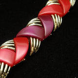 Coro Necklace 2-Color Criss-Cross Weave Vintage