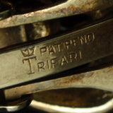 Trifari Heart Shaped Earrings Rhinestones Vintage Clips