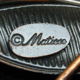 Matisse Renoir Autumn Leaf Brooch Pin Vintage Copper and Enamel