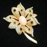 Trifari Flower Brooch Pin Vintage