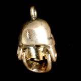 Skull Charm Sterling Silver Jaw Moves