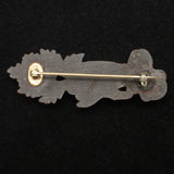 Hand Holding Flowers Mourning Pin Victorian