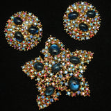 Starfish Pin & Round Earrings Set Colorful by Art