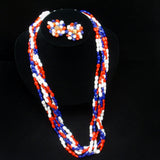 Patriotic Necklace Earrings Set Alice Caviness Vintage