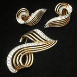 Boucher Rhinestones Brooch Pin & Earrings Set