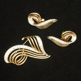 Boucher Rhinestones Brooch Pin & Earrings Set