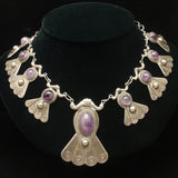Sterling Silver and Amethyst Necklace Vintage Mexico