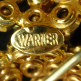 Warner Brooch Pin Earrings Set Vintage