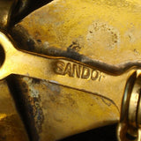 Sandor Enamel Flower Pin Optional Pendant Vintage