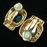 Sterling Silver Vermeil Rhinestone Earrings