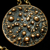 Modernist Bronze Pendant Necklace David Andersen Norway