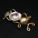 Ant Insect Bug Pin Brooch Vintage Copper Arty Body Cab Large Figural