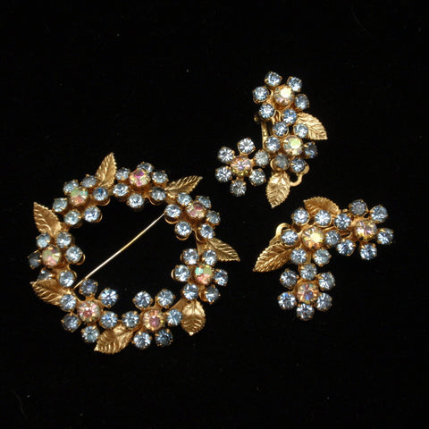 Weiss Pin and Earrings Set