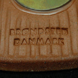 Brondsted Denmark Set Glazed Ceramic Pottery Brooch Pin Earrings