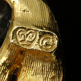 Fish Pin Enamel Rhinestones Figural Brooch