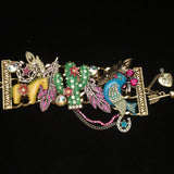 Betsey Johnson Bracelet Cactus Horse Bird Feather + Over-the-Top Statement