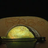 Ceramic Pottery Set Pin & Earrings Painted Vintage Signed Fyrbo Denmark
