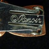 Bow Shaped Copper Earrings Vintage Clips Renoir