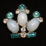 Crown Pin Vintage with Muli-Colors & Sizes Rhinestones
