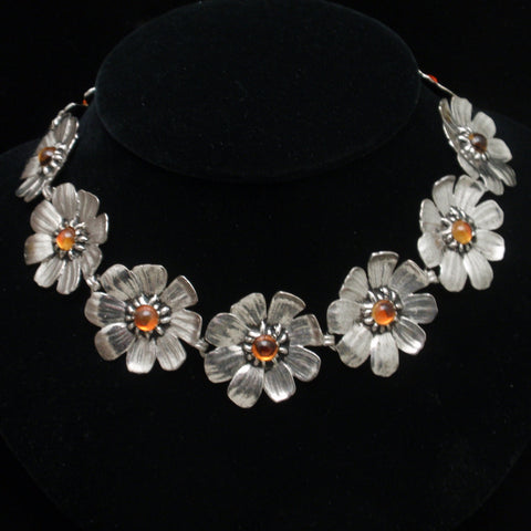 Gaylord Silver Floral Necklace