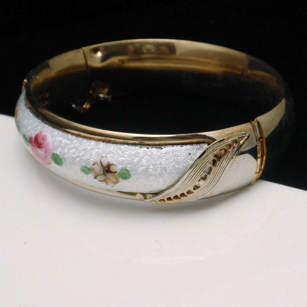 Enamel Hinged Bangle Bracelet Vintage – World of Eccentricity & Charm