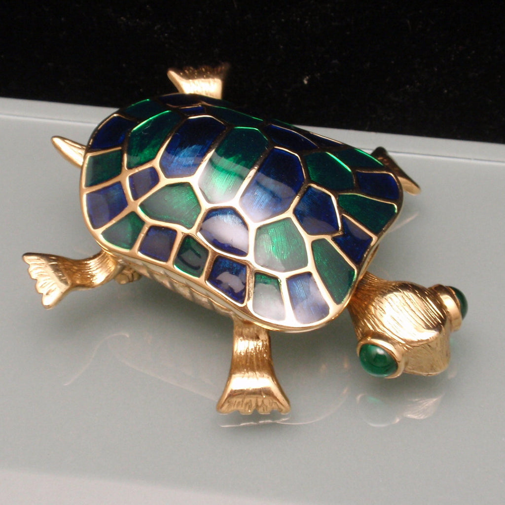 Turtle Brooch Pin Head Moves Vintage by Erwin Pearl – World of ...