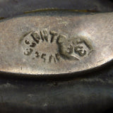 Sterling Silver Bracelet Vintage Taxco Eagle 3 Howlite Jasper Amethyst