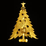 Christmas Tree Brooch Pin Vintage Art