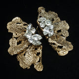 Large Frilly Clip Earrings