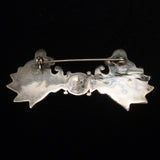 Sterling Silver Amethyst Brooch Pin Taxco Vintage