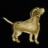 Beagle Brooch Vintage Trifari Dog Pin Stands on its Own