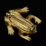 Frog Pin Nettie Rosenstein Vintage Figural Rhinestones Toad