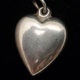 Puffy Heart Charm Vintage Sterling Silver Repousse Horseshoe