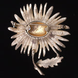 Pastelli Enamel Flower Brooch Pin Vintage Big Retro