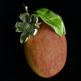 Peach Pin Realistic Vintage Brooch Fruit Enamel
