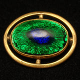 Peacock Eye Glass Pin Vintage