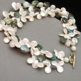 Double Strand Freshwater Pearls & Labradorite Necklace