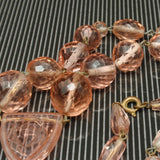 Art Deco Czech Glass Necklace Graduated Pale Pink