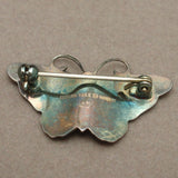 Butterfly Pin Sterling Silver Enamel Hroar Prydz Norway