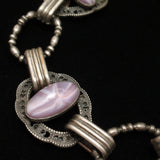 Vintage Bracelet with Purple Glass Asterisms