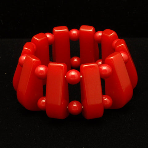 Red Bakelite Bracelet