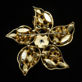 Star Flower Pin Vintage Regency Quality Stones Brooch