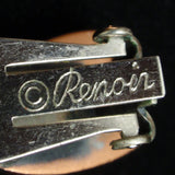 Pyramid Design Copper Earrings Vintage Clips Renoir