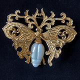 Nettie Rosenstein Butterfly Trembler Brooch Pin Vintage