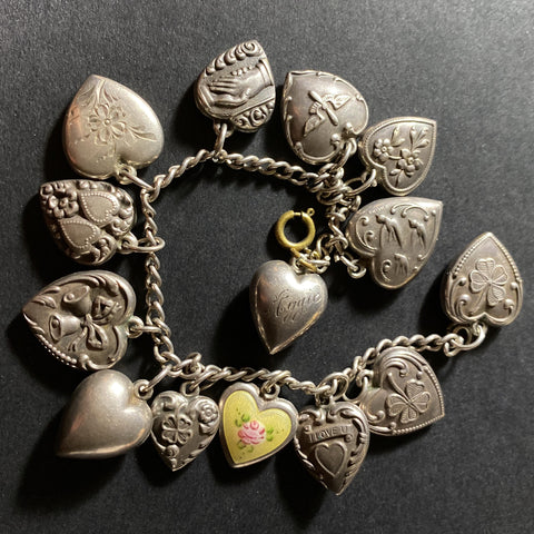 Vintage Oversize Heart Locket Bracelet