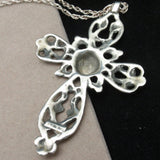 Sterling Silver Cross Pendant Necklace Vintage
