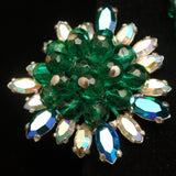 Schiaparelli Parure Necklace Bracelet Earrings Vintage Exquisite Emerald & AB Stones