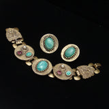 Bracelet & Earrings Set Rhinestones Cabs and Shields Vintage