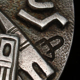 Saint Patrick Pendant Sterling Silver Signed Relief Vintage Large
